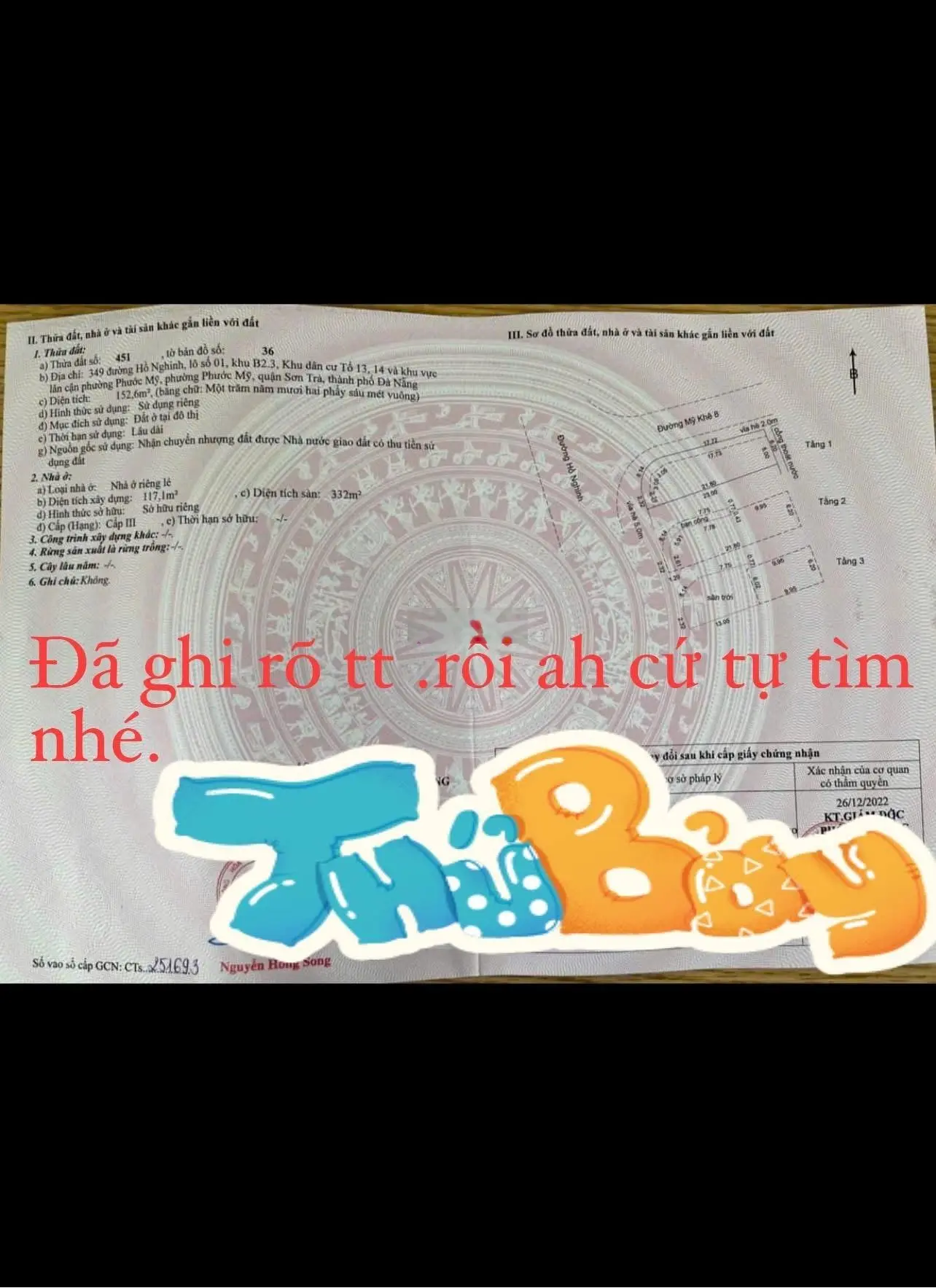 Hồ nghinh siêu vị trí góc hai mặt tiền