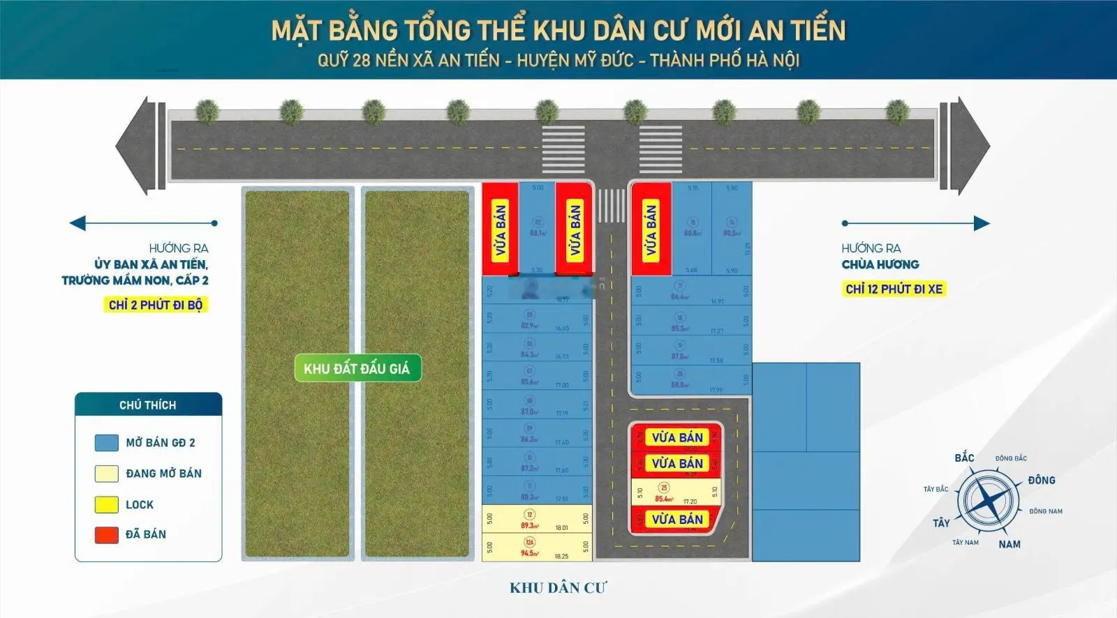 Chỉ hơn 15tr/m2. Sở hữu ngay lô góc 2 mặt tiền giữa trung tâm Mỹ Đức