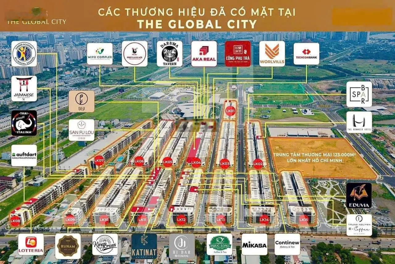 Giỏ hàng nhà phố liền kề giảm 20% giá gốc The Global City T1/2025, LH 0769868068