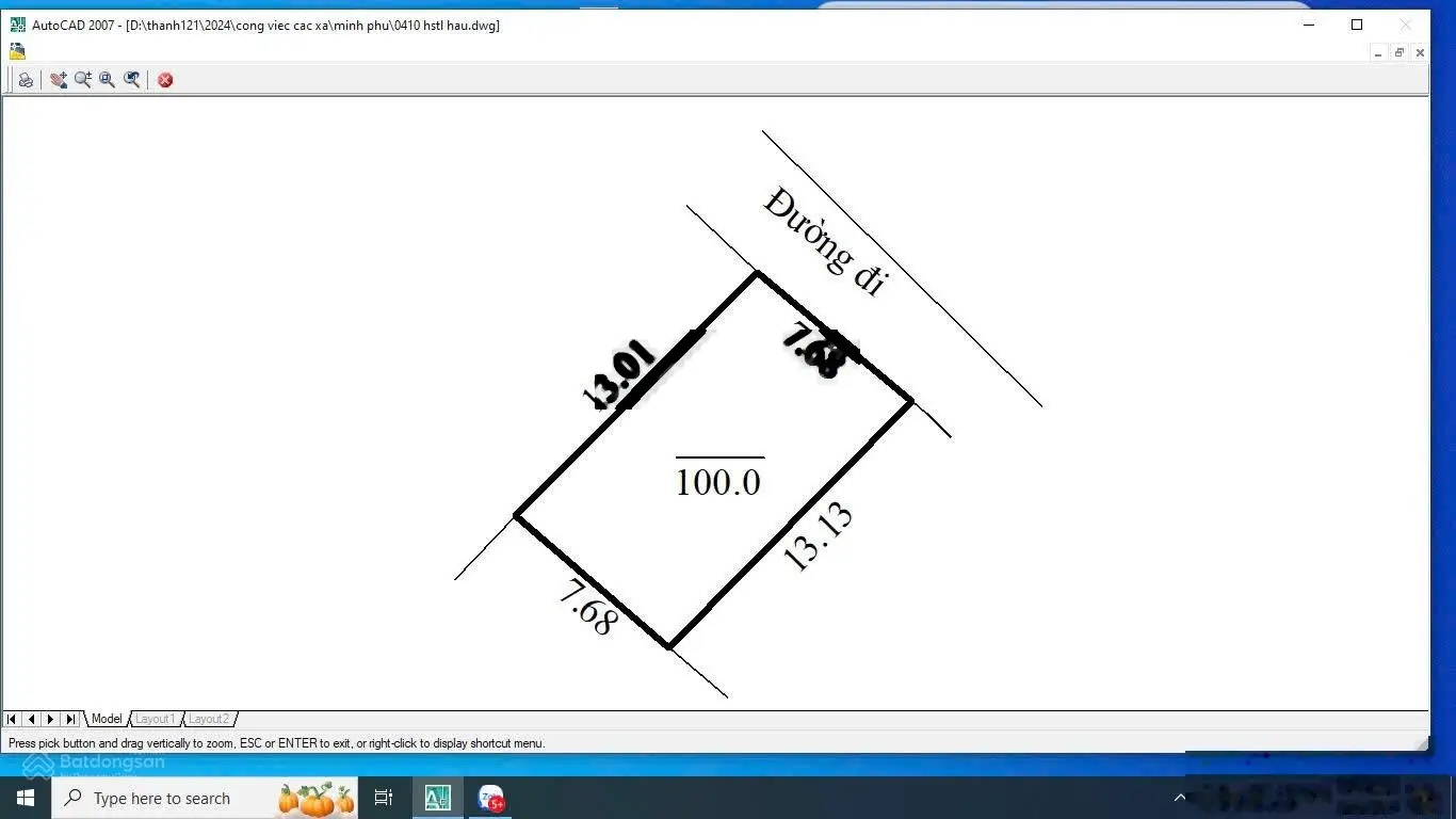 Bán 100m và 193m Thôn Phú Hạ - Minh Phú - Sóc Sơn - Hà Nội