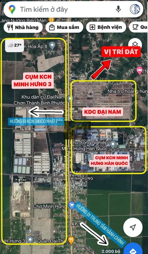 Bán lô góc ngay Minh Hưng, sát bên KCN Minh Hưng