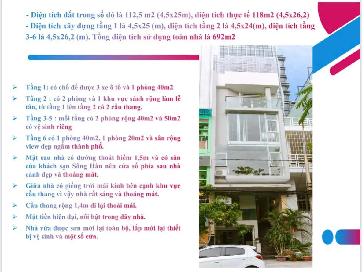 Giảm ngay 2 tỷ cho căn nhà 6 tầng mặt tiền đường Nguyễn Chí Thanh, trung tâm quận Hải Châuw.