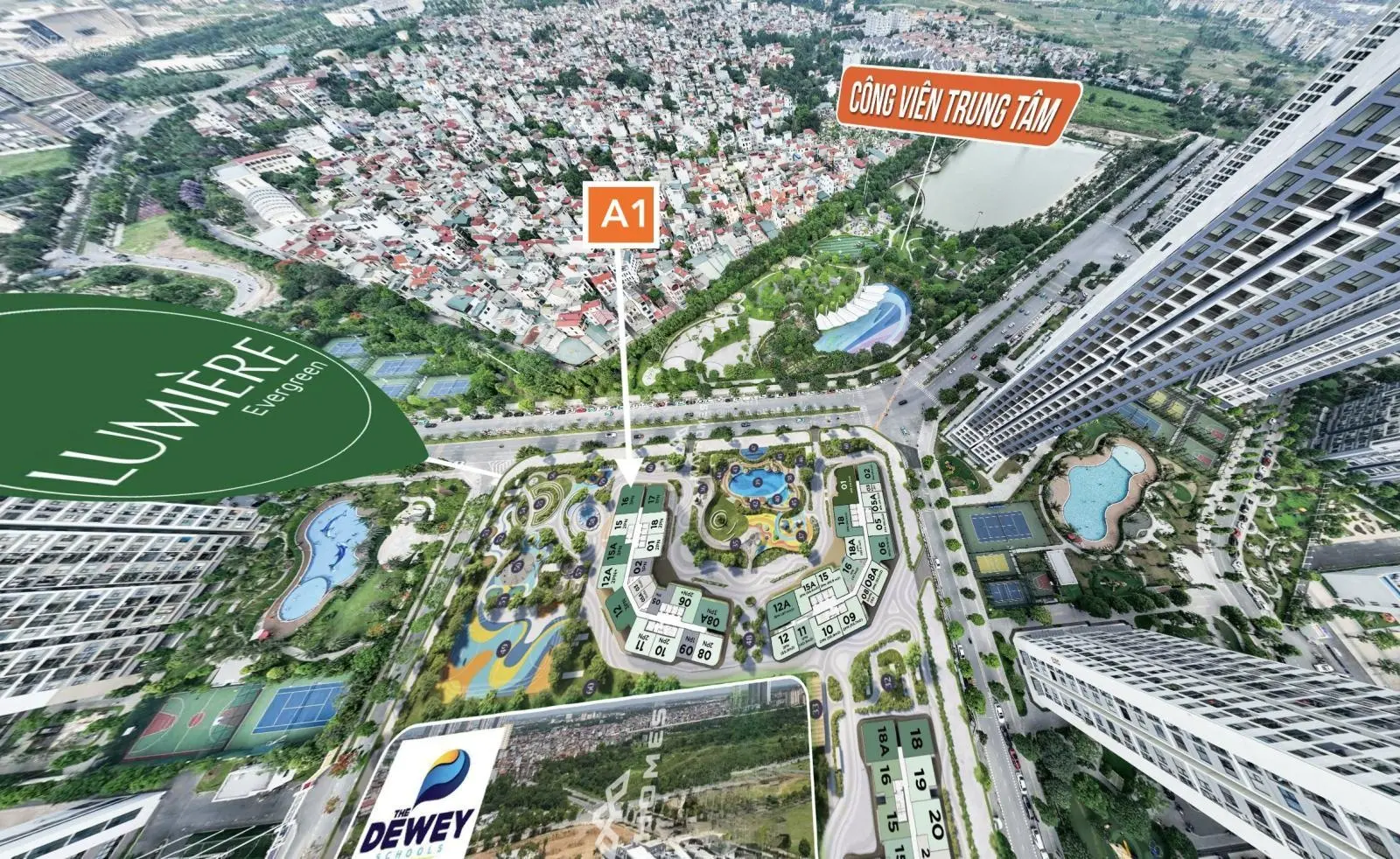 Quỹ căn ngoại giao toà A1 giá tốt chiết khấu 17% DA Lumiere EverGreen,trực tiếp CĐT Masterise Homes