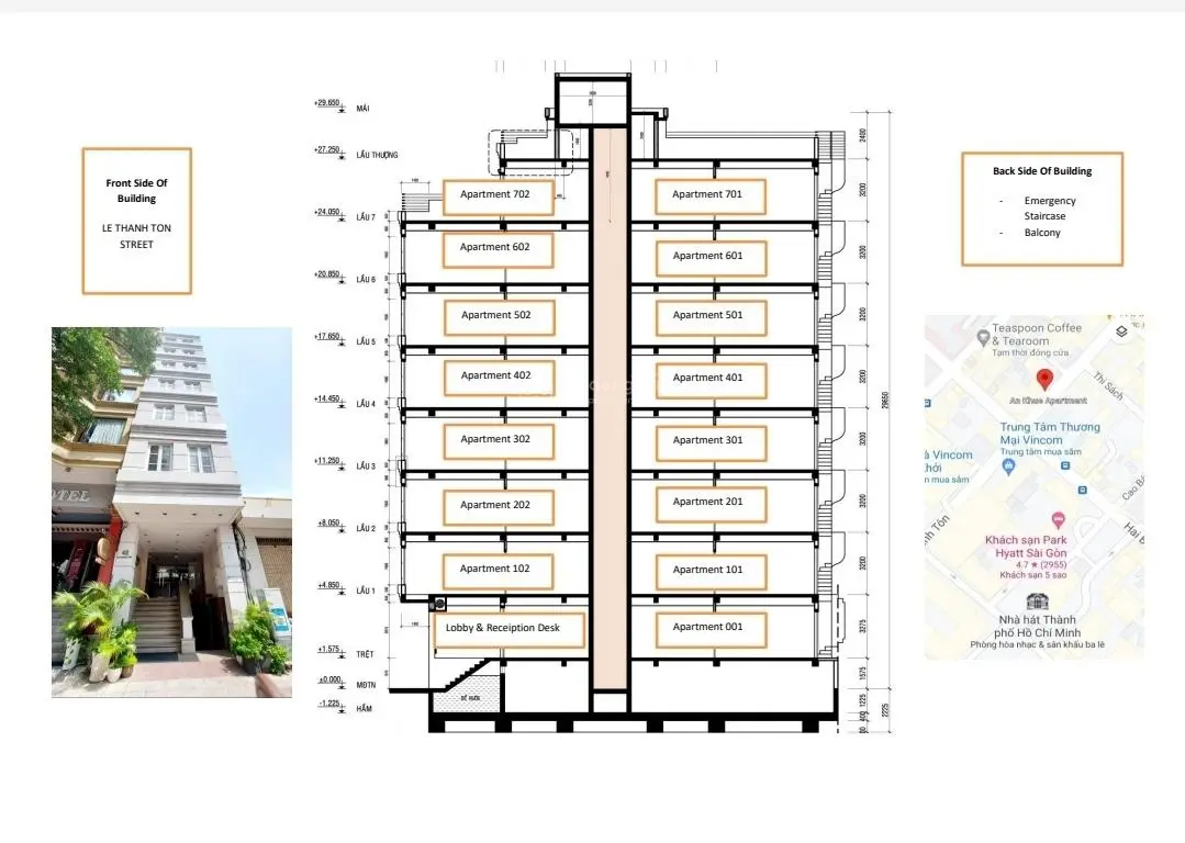 Bán nhà mặt tiền số 42 Lê Thánh Tôn, Quận 1, DT: 4.4x21m, KC: Hầm + 8 tầng, giá: Thương lượng