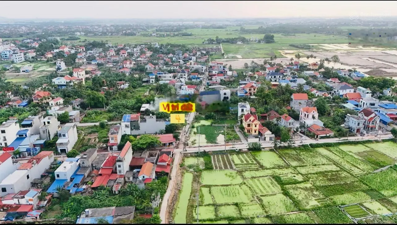Bán đất chính chủ 100m2 lô góc mặt tiền 6,2m, Hoa Động, TN đường rộng 6,5m đối diện dự án Hoàng Huy