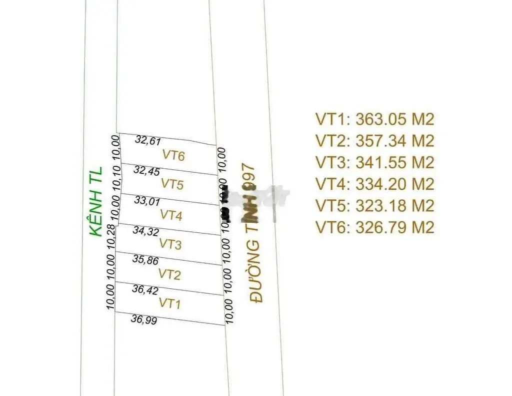 BÁN ĐẤT F0 NGANG 10x36m ĐƯỜNG NHỰA MT TL997 PHƯỚC LONG THỌ GIÁ 1TY850