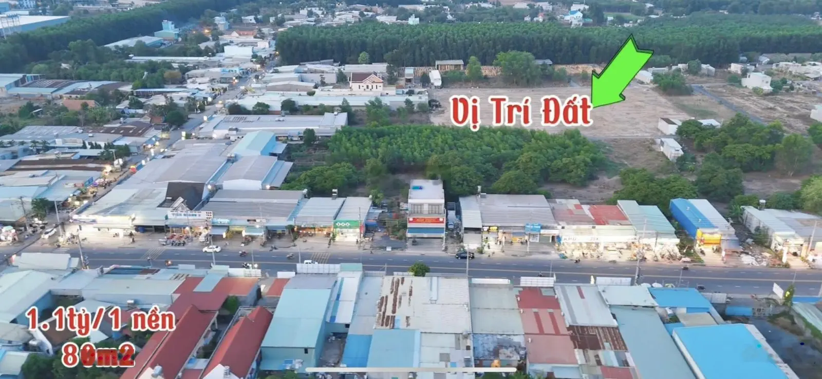 Đất sổ sẵn, full thổ cư, cách chợ khu công nghiệp Giang Điền chỉ 200m, 97m2, giá 1,1 tỷ