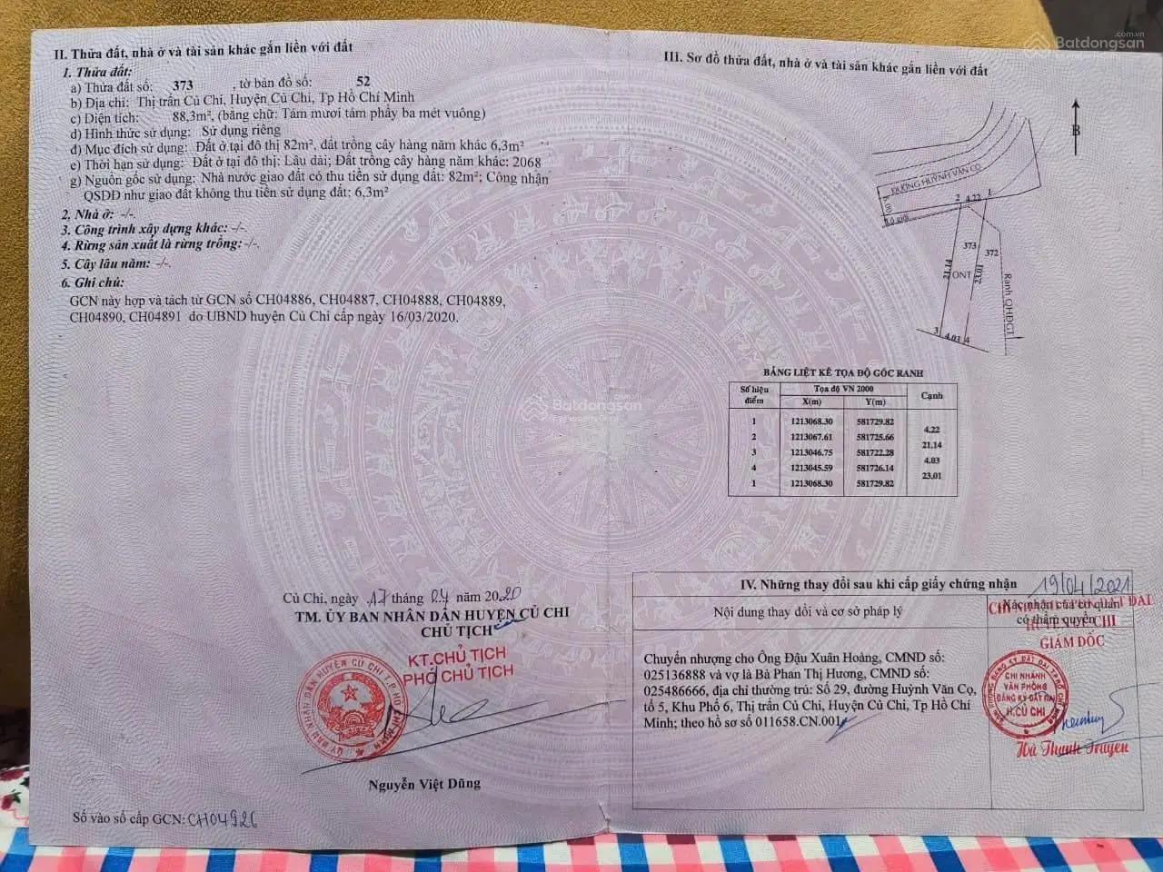 Ngân hàng thanh lý nhà nát có diện tích 88m2 ở Củ Chi