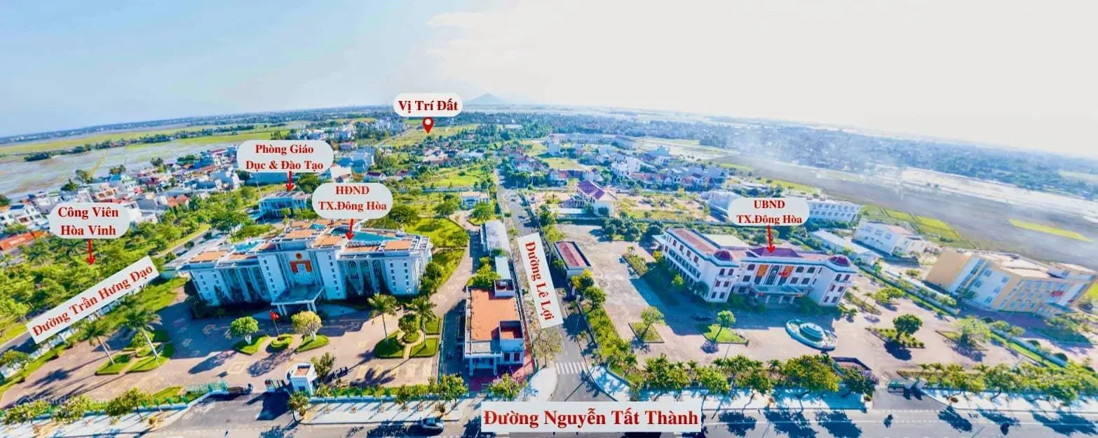 Để lại lô đất trúng đấu giá 3 mặt tiền, đường 12m, trung tâm Hoà Vinh, phù hợp kinh doanh, Hotels