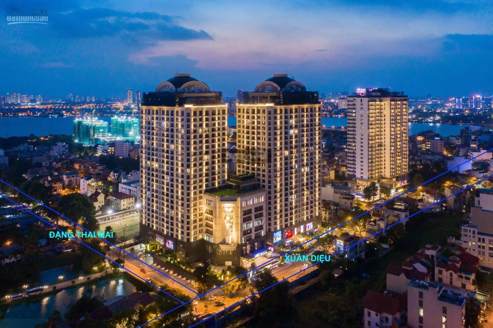 Căn 4 ngủ 234m2 duy nhất view cả Hồ Tây - Sông Hồng, Dle roi soleil 59 Xuân Diệu, giá 29,6 tỷ