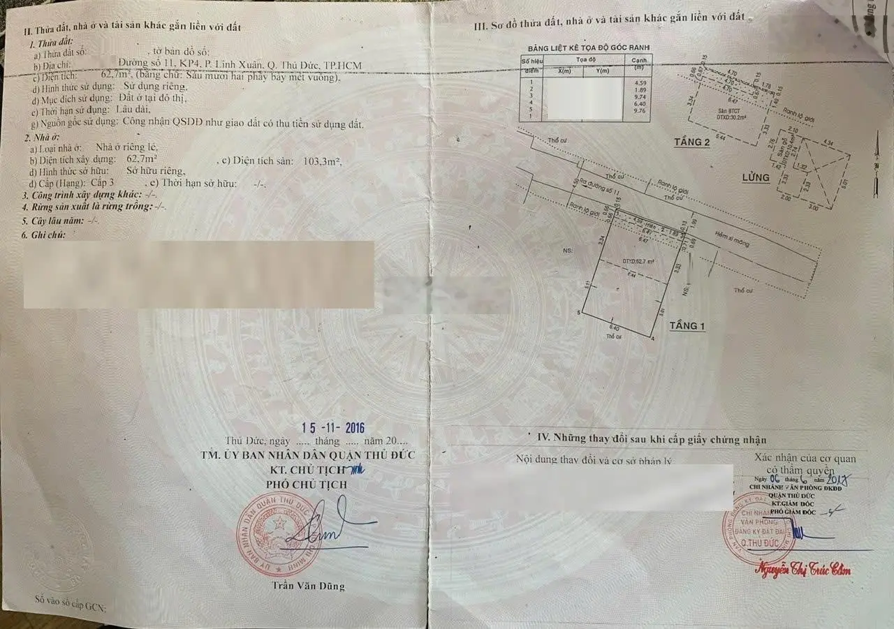 Nhà 1 trệt 1 lầu, đường số 11, Linh Xuân, giá 3,2 tỷ