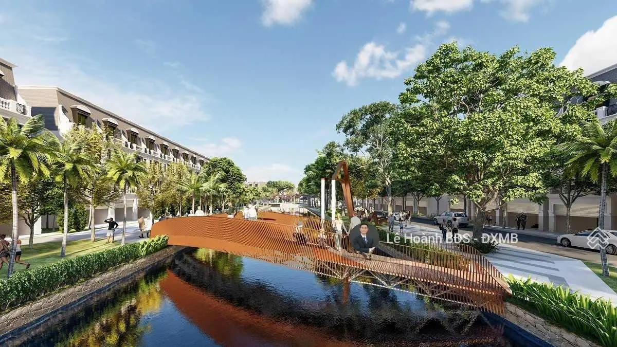 Bán căn liền kề view kênh cực đẹp, diện tích 101m2 cách Đại Lộ Ánh Trăng chỉ 30m, liên hệ báo giá