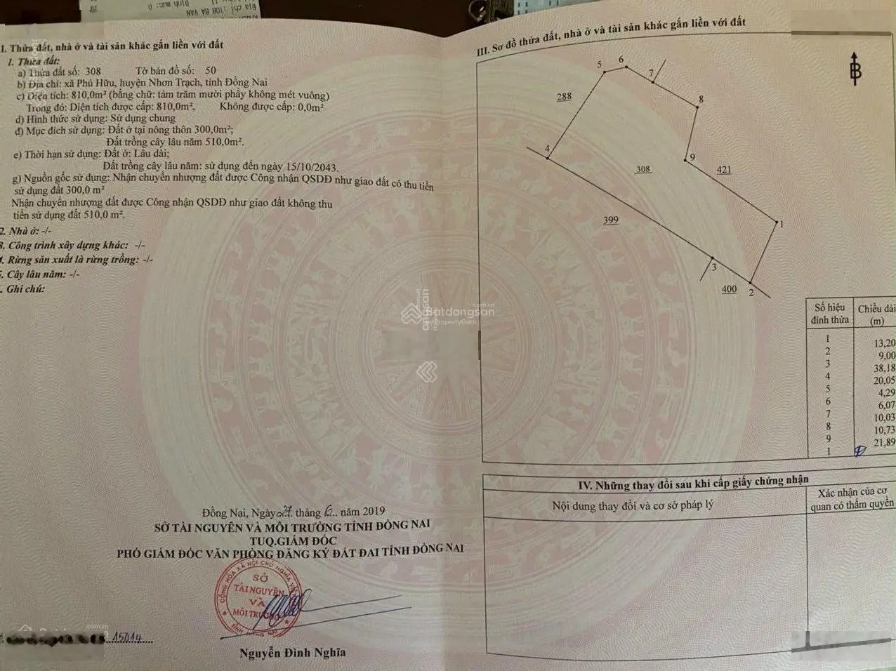 Bán 3.753m có 300m thổ giá trọn 10 tỷ vị trí ngay kdc thành hoà X Phú Hữu Nhơn Trạch Đồng Nai