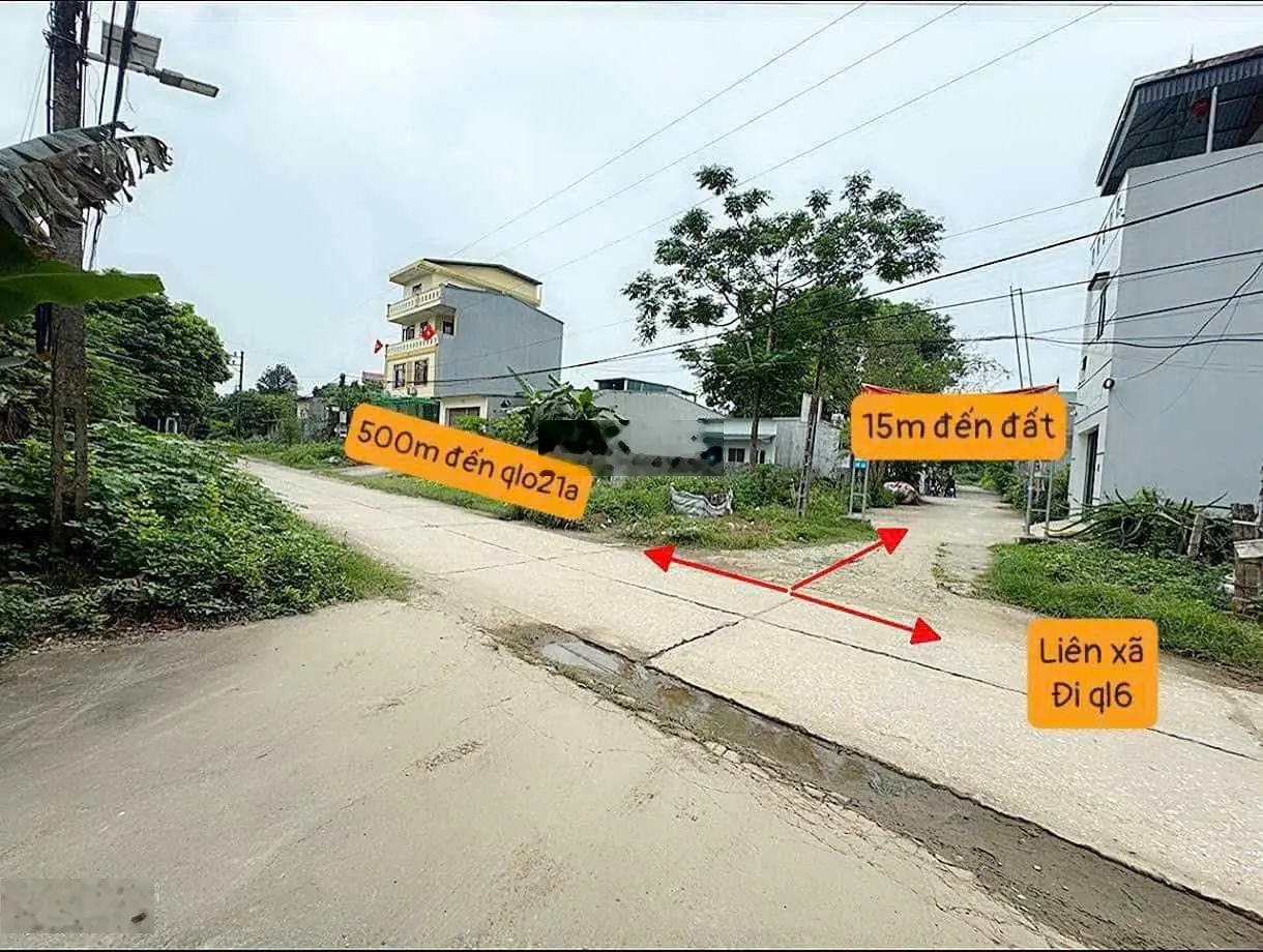 Tôi cần bán đất DT 80m2 full thổ gần QL21 giá 1,4 tỉ tại Thủy Xuân Tiên, Chương Mỹ, HN