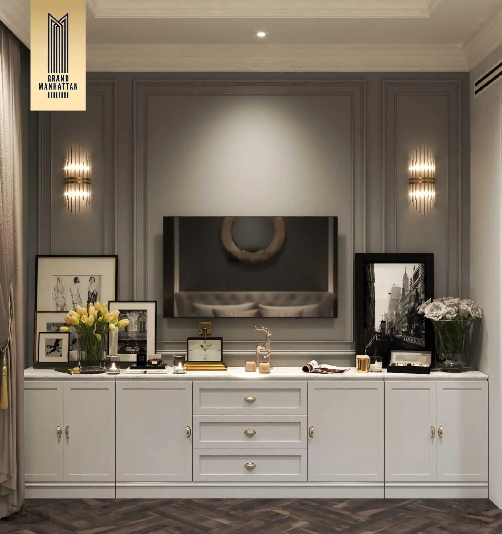 Ngộp Bán gấp căn hộ The Grand Manhattan Q1, căn 2PN 68m2 giá 8.5tỷ view sông SG