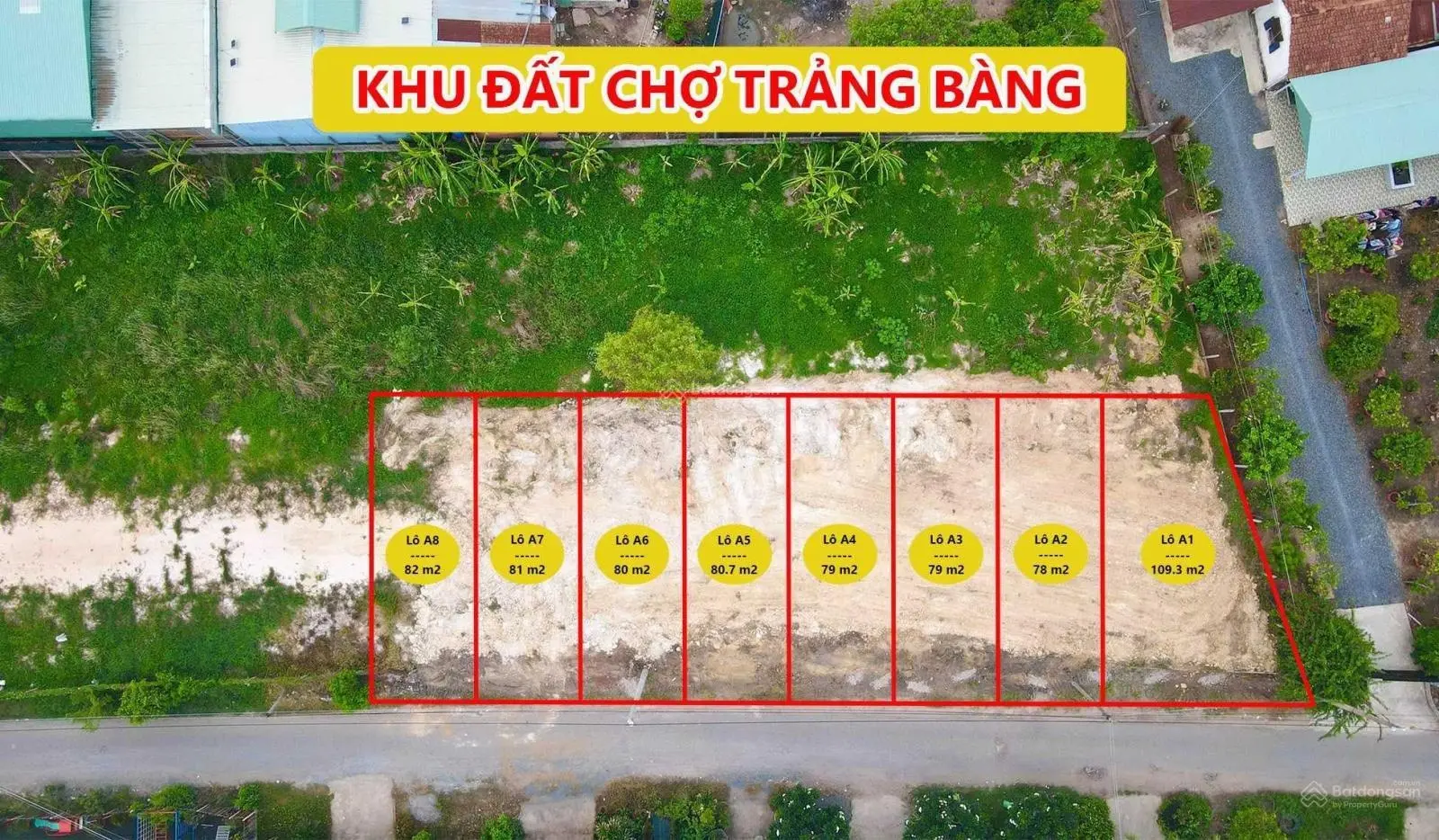 Cần bán 2 lô đất mặt tiền ngay thị trấn Trảng Bàng Tây Ninh, nằm ngay chợ giá rẻ đầu tư 865tr SHR