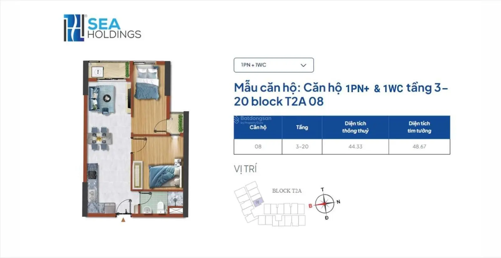 Căn hộ 63m2 Destino Centro giá thấp nhưng chất lượng sống phải cao. Chỉ từ 900 triệu/căn