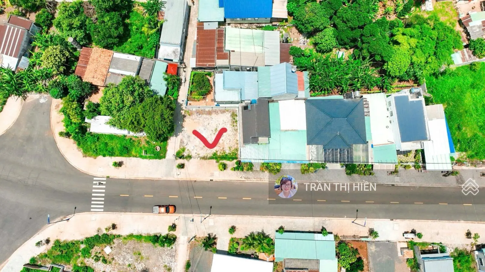 Lô góc 2 mặt tiền đường Tạ Văn Sáu (đường QH số 2)-trung tâm thị trấn Đất Đỏ-16mx13m full thổ cư