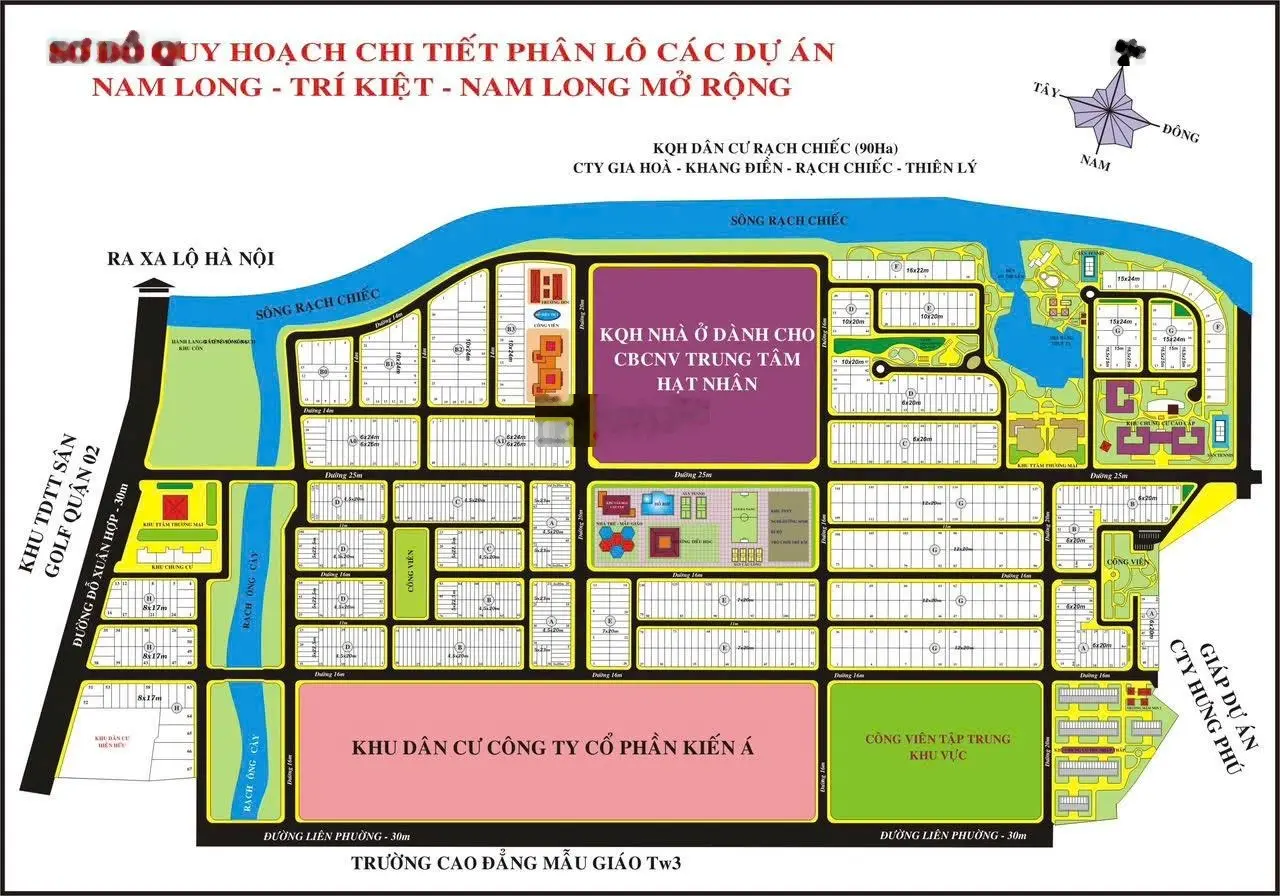 Bán đất nền sổ đỏ KDC Nam Long đường Liên Phường nằm cạnh The Global City. LH 0932 087 ***
