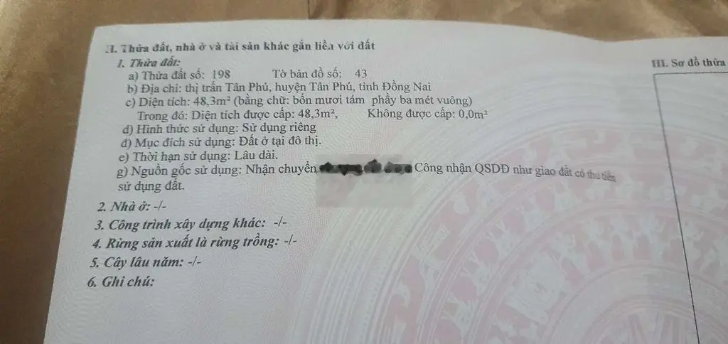 Bán nhà mặt tiền chợ Tân Phú