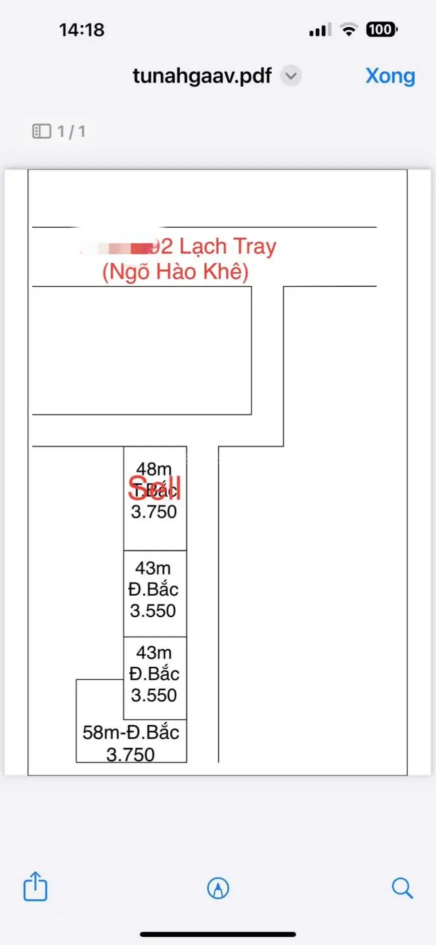Bán nhà 4 tầng 292 Lạch Tray (phố Hào Khê) từ 3,55 tỷ diện tích 43m2 | 58m2