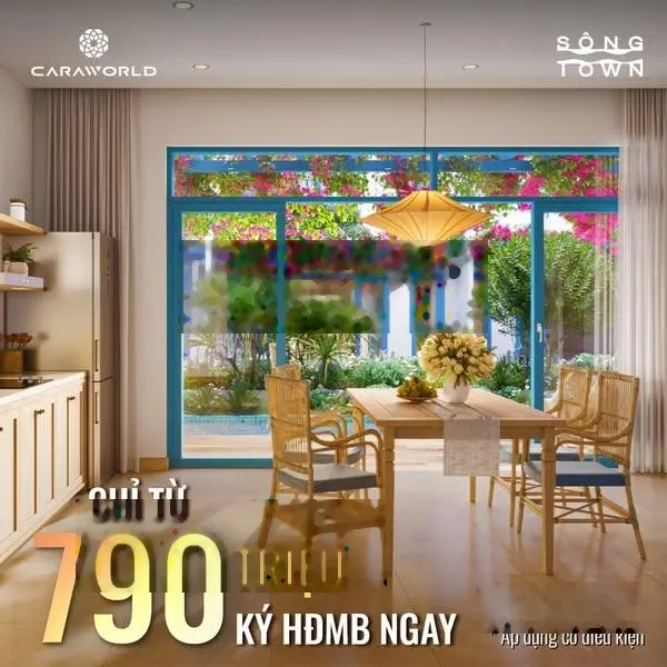 800TR Sở Hữu Nhà Phố Biển CaraWorld Đối Diện Club House & Công Viên, Giãn TT 48 tháng