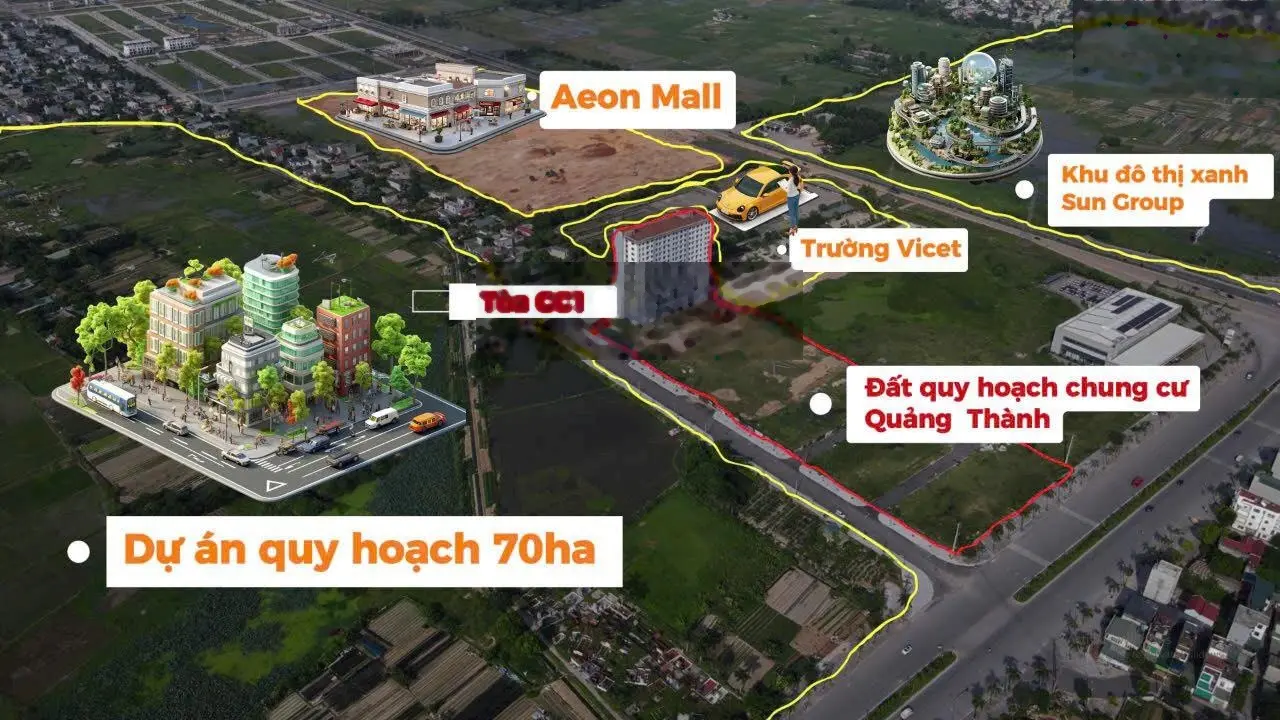Chính chủ bán căn chung cư 2 ngủ phường Quảng Thành view siêu thị Aeon Mall