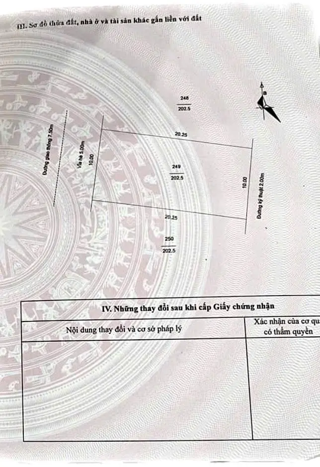 Cần Bán khuôn đất Nhà Vườn rộng 202.5m2 tại Trần Hưng Đạo MT:10m đường 17.5m giá 46tr LH 0979 020 ***