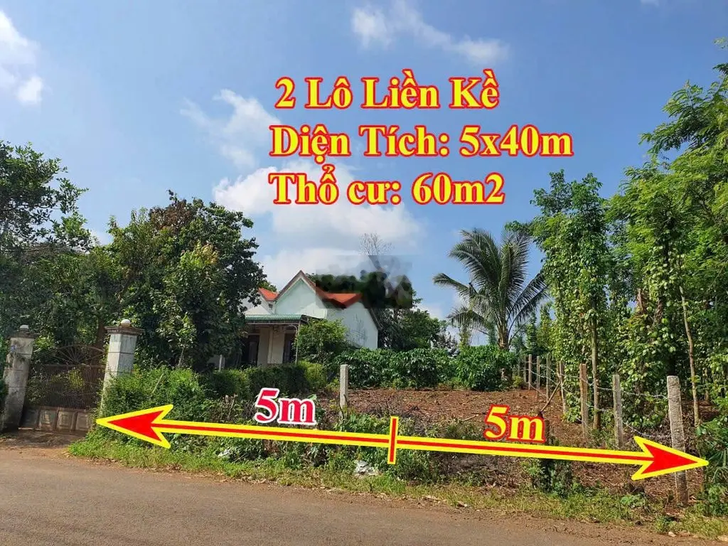 2 lô liền kề đường nhựa tại Ea Kao giá tốt