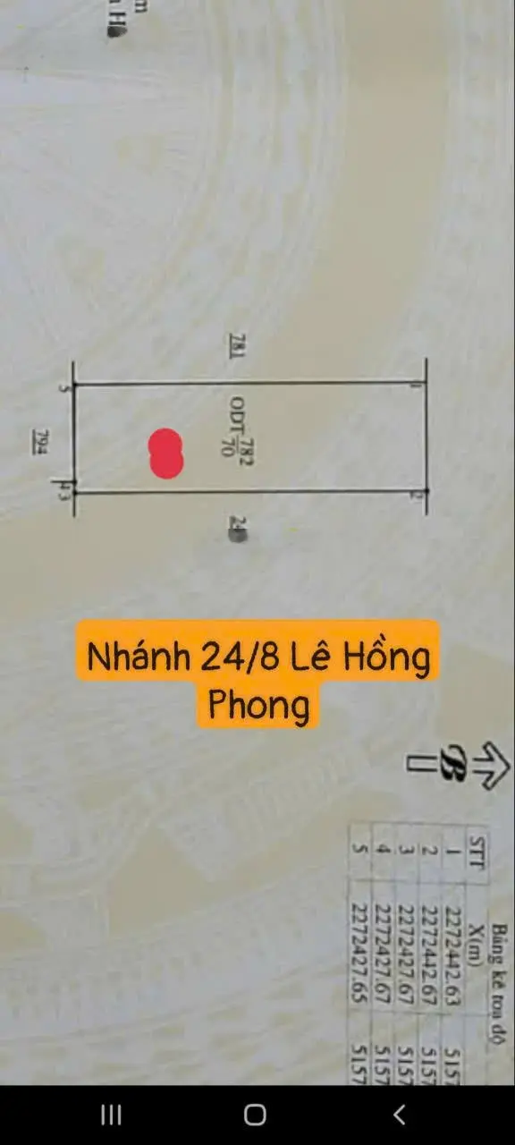 Bán đất 70m2, giá 2,55 tỷ tại đường 24/8, Lê Hồng Phong, Phủ Lý, Hà Nam