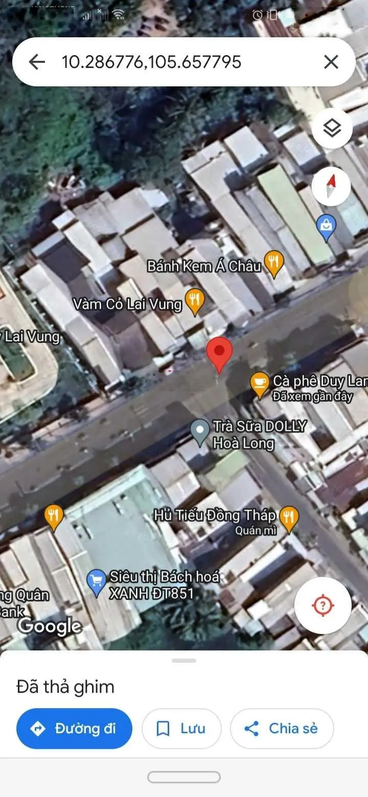 Bán nhà phố khóm 1 trung tâm thị trấn Lai Vung 241,7m2. Sổ đỏ chính chủ. MT 4,3m ngã 3 xa lộ LV