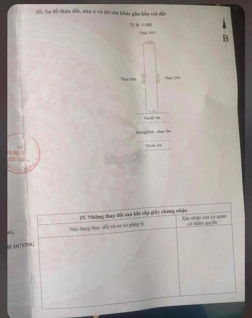Bán đất Vsip 1, đường D26, gần 22:12, vị trí kinh doanh được dt 150m2