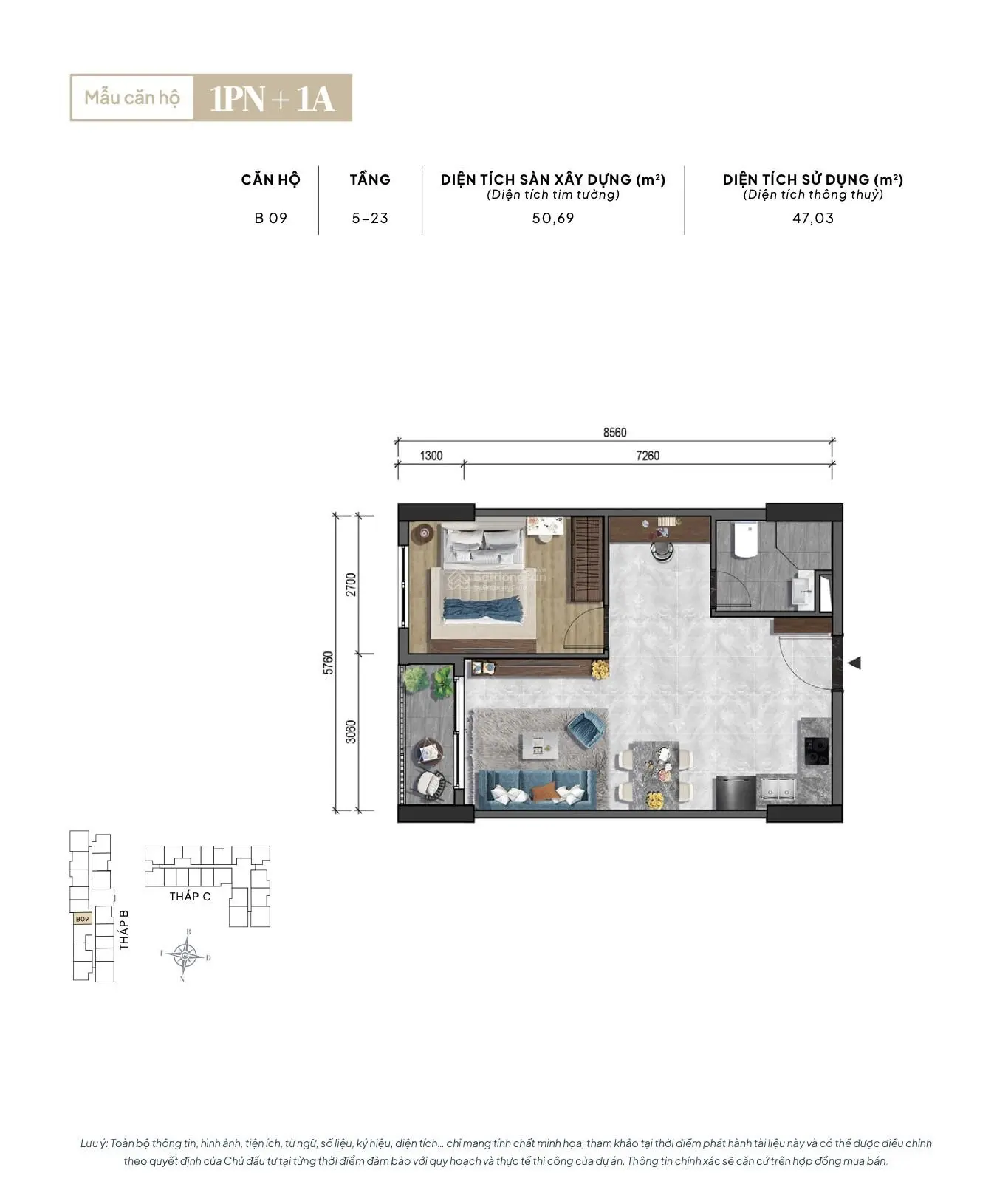 Cần bán nhanh 2 căn 1 phòng ngủ giảm 50tr so với giá hợp đồng bao hết thuế phí công chứng