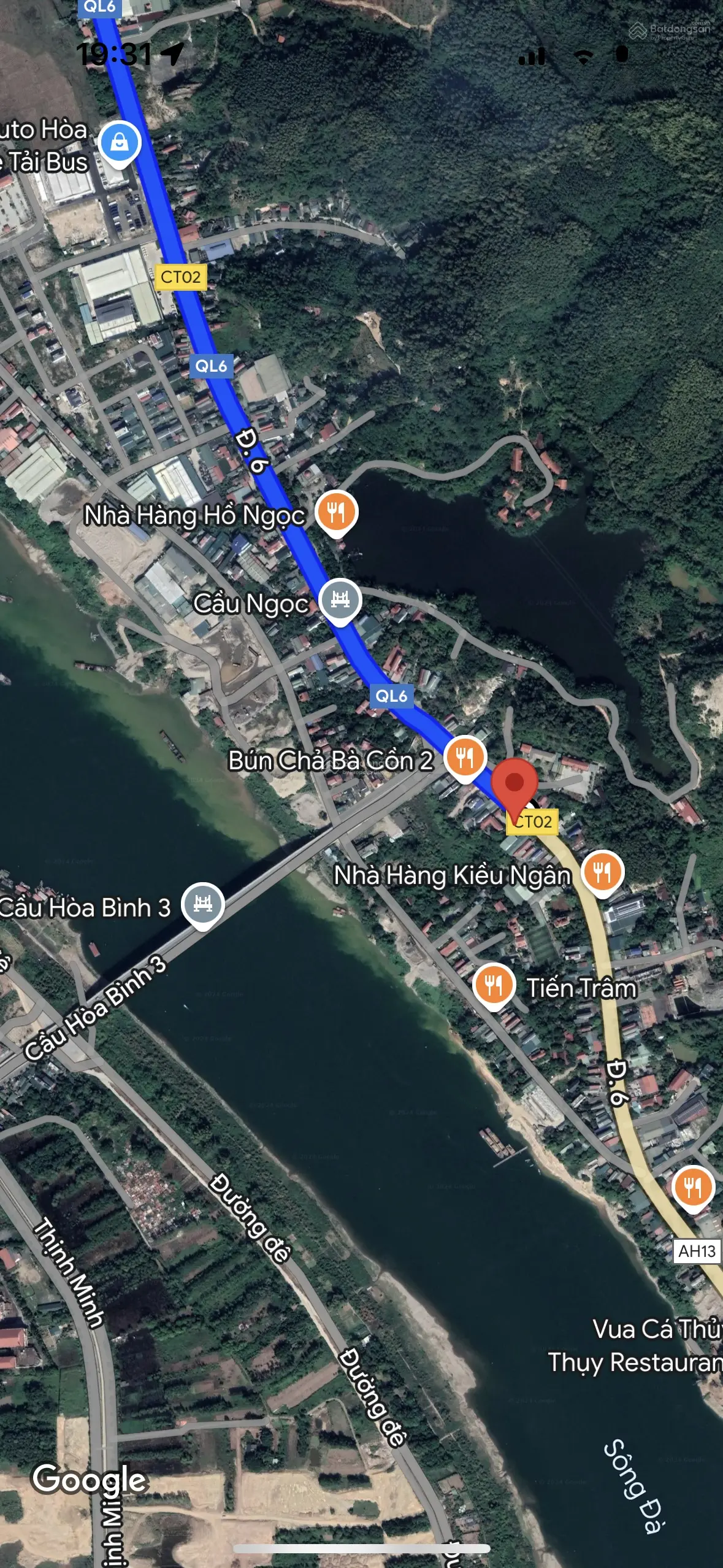 Bán lô đất mặt đường QL6, TP Hoà Bình (cạnh cầu hoà bình 3). Sổ 244m2 lâu dài + 80m2 đất lộ giới