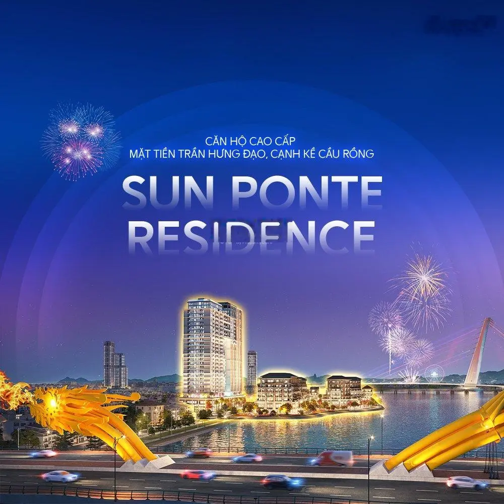 Duy nhất căn hộ 2PN view sông + cầu Rồng Đà Nẵng 87m2 giá 6.x tỷ dự án Sun Ponte của Sungroup