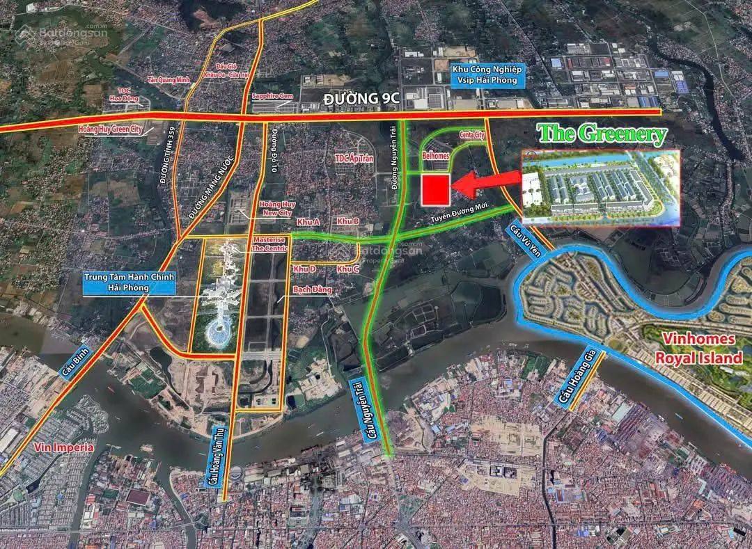 Duy nhất căn ngoại giao The Greenery, 75m xẻ khe cực đẹp, view trường học, chỉ 5,1 tỷ, TT tiến độ