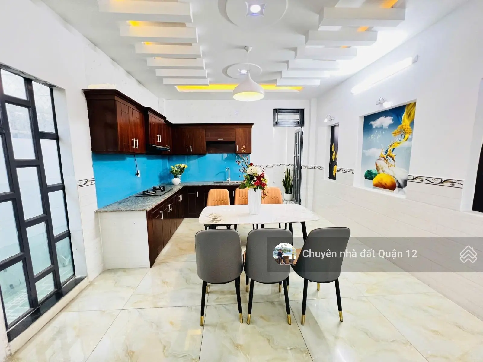 Nhà phố 66m2 đúc 1 lửng 2 lầu full nội thất hẻm 7m khu nhà lầu đường Hiệp Thành 13