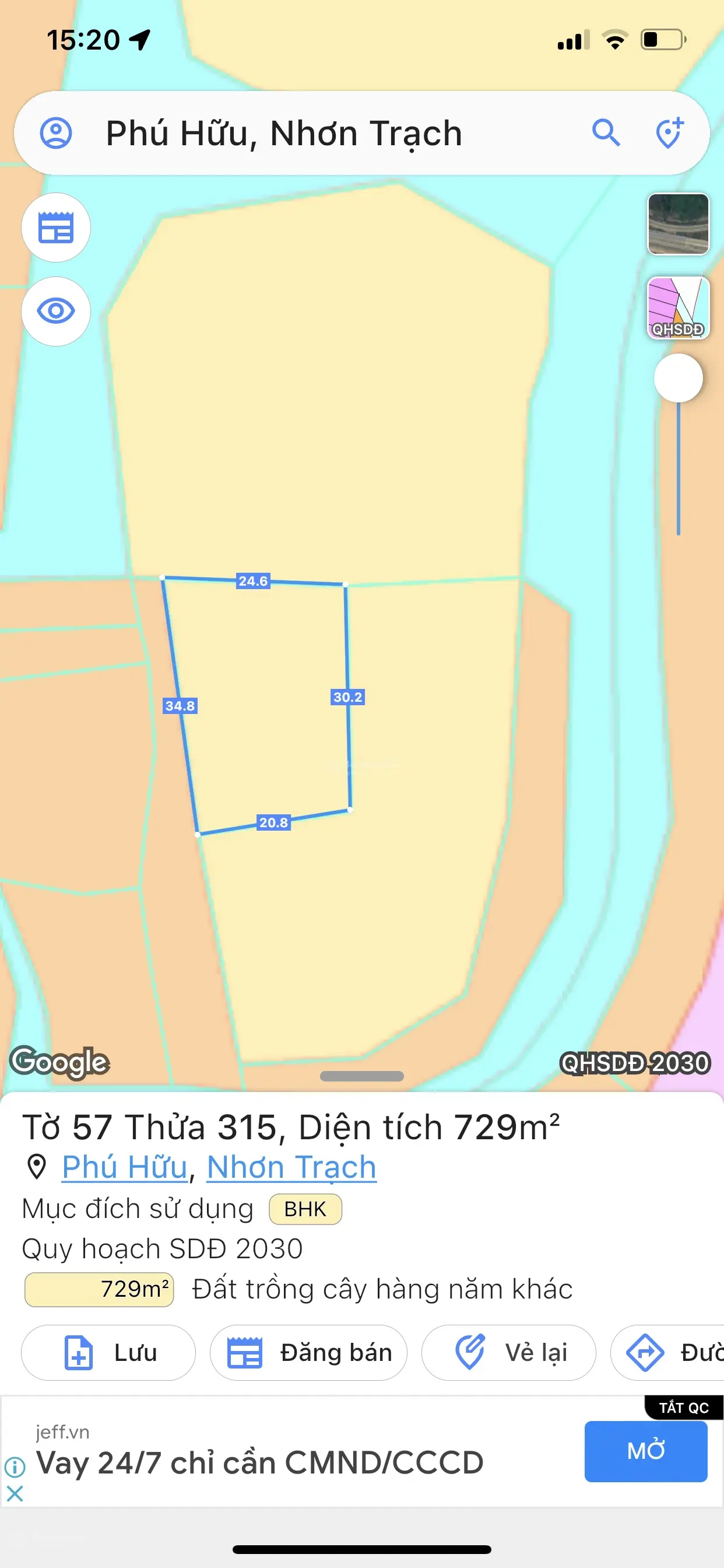 Đất Phú Hữu gần phà Cát Lái 7km cần bán nhanh 6.000m2 đường ô tô chủ cần hạ giá bán gấp