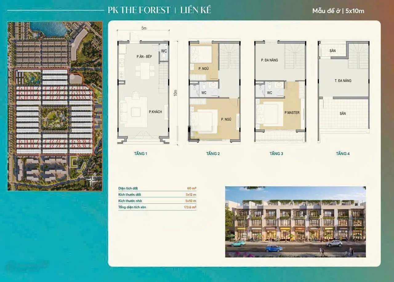 Sở hữu ngay nhà phố vinhomes green city phía tây bắc chỉ từ 4.5 tỷ diện tích 60m2 1 trệt 3 tầng