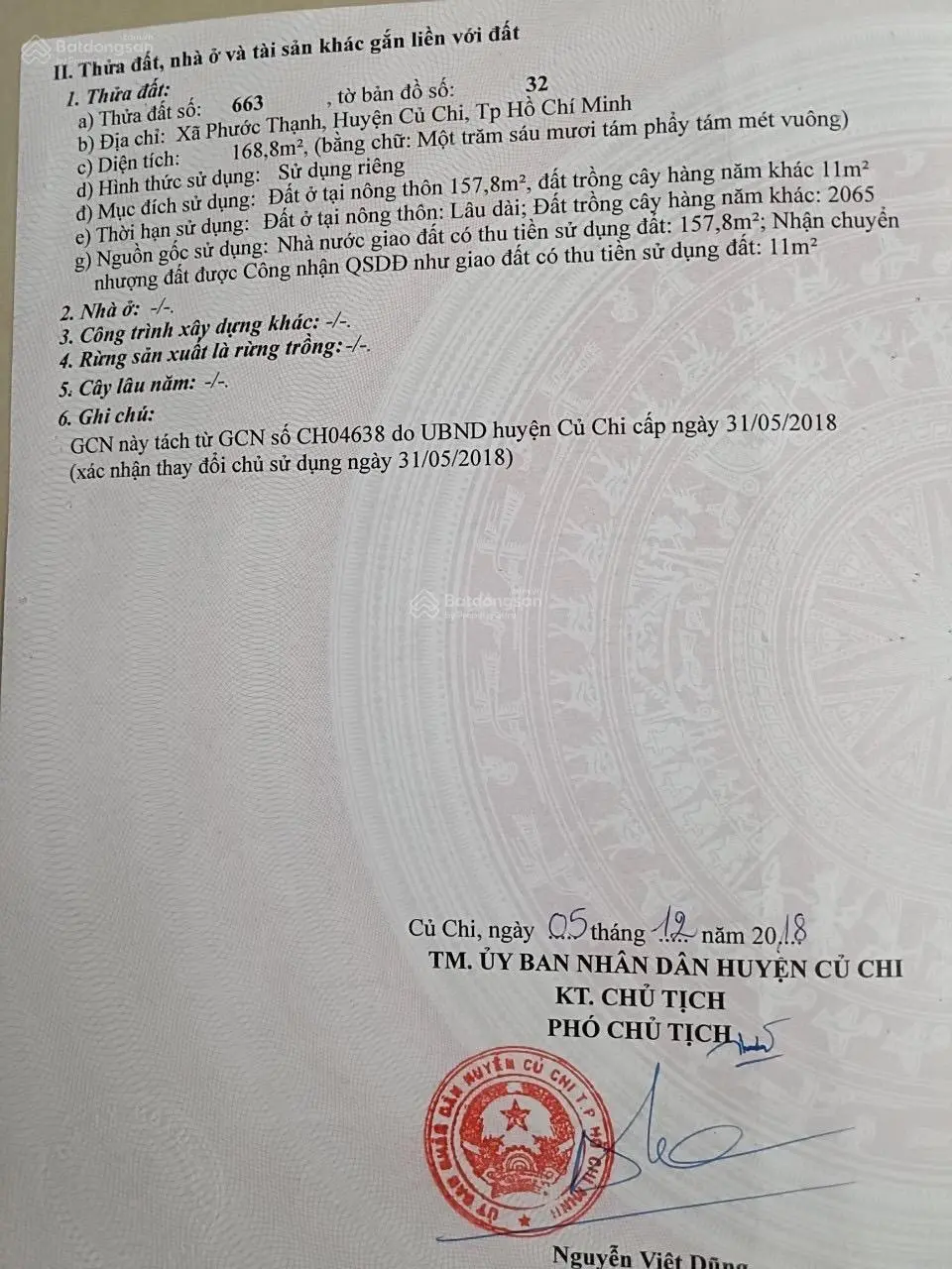 Bán nhanh đất mặt tiền Nguyễn Thị Quá, Củ Chi