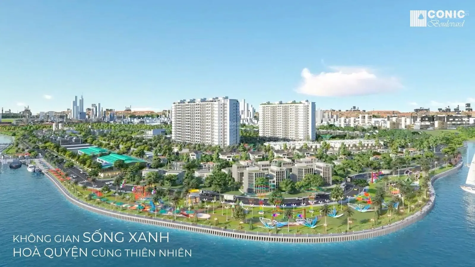 Căn hộ Conic Boulevard - Thanh toán 450tr nhận nhà, bank miễn lãi 18 tháng, tặng phí QL, CK tới 15%