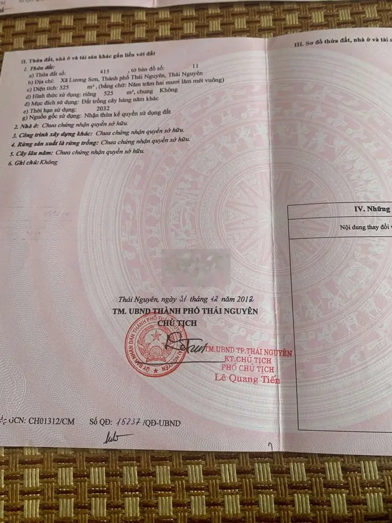 Gia đình cần bán mảnh đất