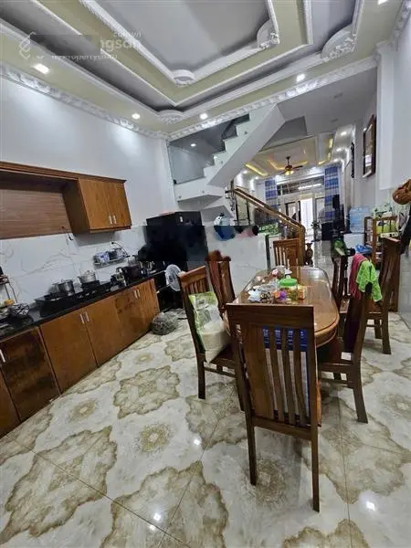 Bán nhà 4 tầng, 72m2, 4pn, xe hơi ngủ nhà, sát măt tiền Lê Văn Thọ, P9, Gò Vấp