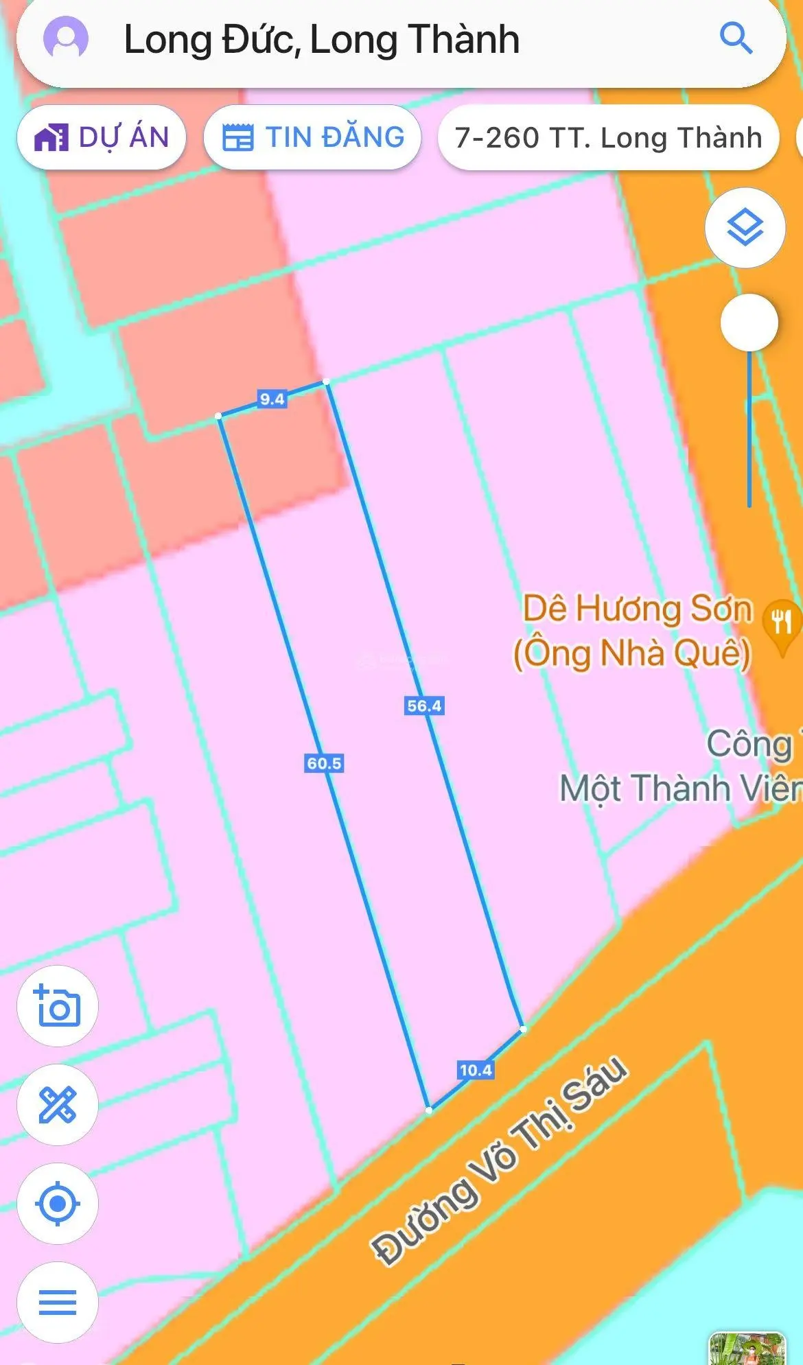 Đất trung tâm Long Thành, mặt tiền kinh doanh