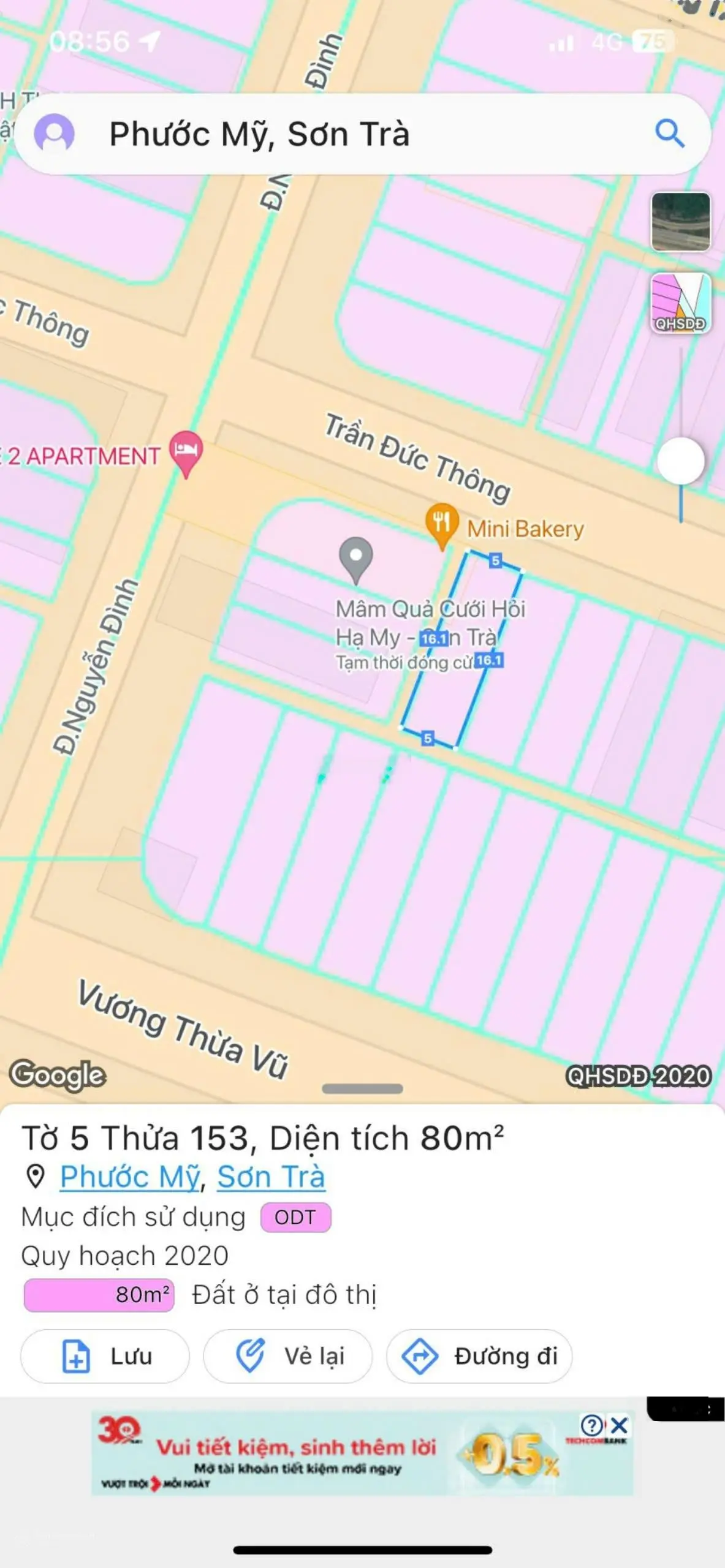 Cặp đất hoa hậu đường Trần Đức Thông, đối lưng Vương Thừa Vũ, 160m2 ngang 10m. Chỉ 13,5 tỷ