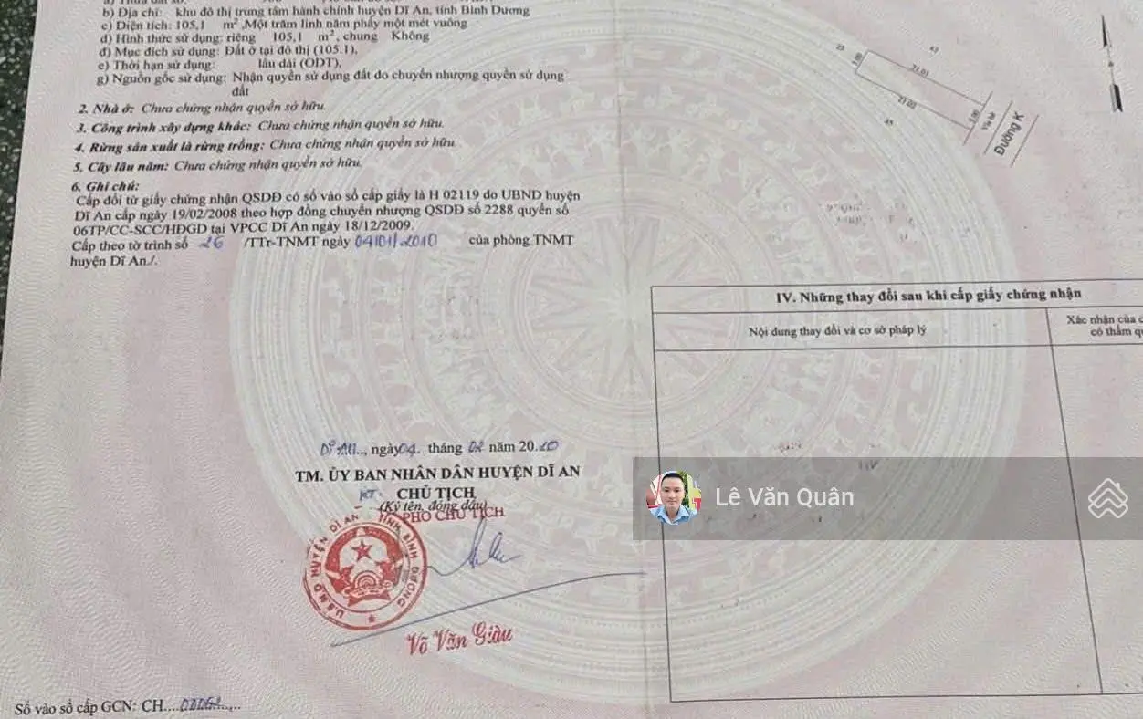 Bán nhà trung tâm hành chính Dĩ An