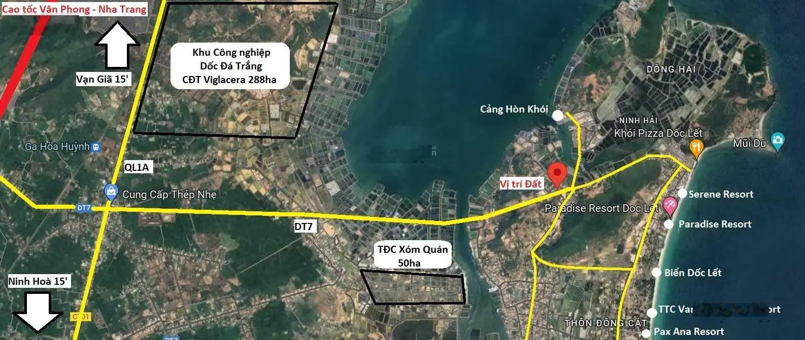 Bán đất biển Ninh Hải, Ninh Hoà. Ngay trục chính Ngã ba Đá Bàn - Biển Dốc Lết. Sổ đỏ thổ cư 11tr/m2