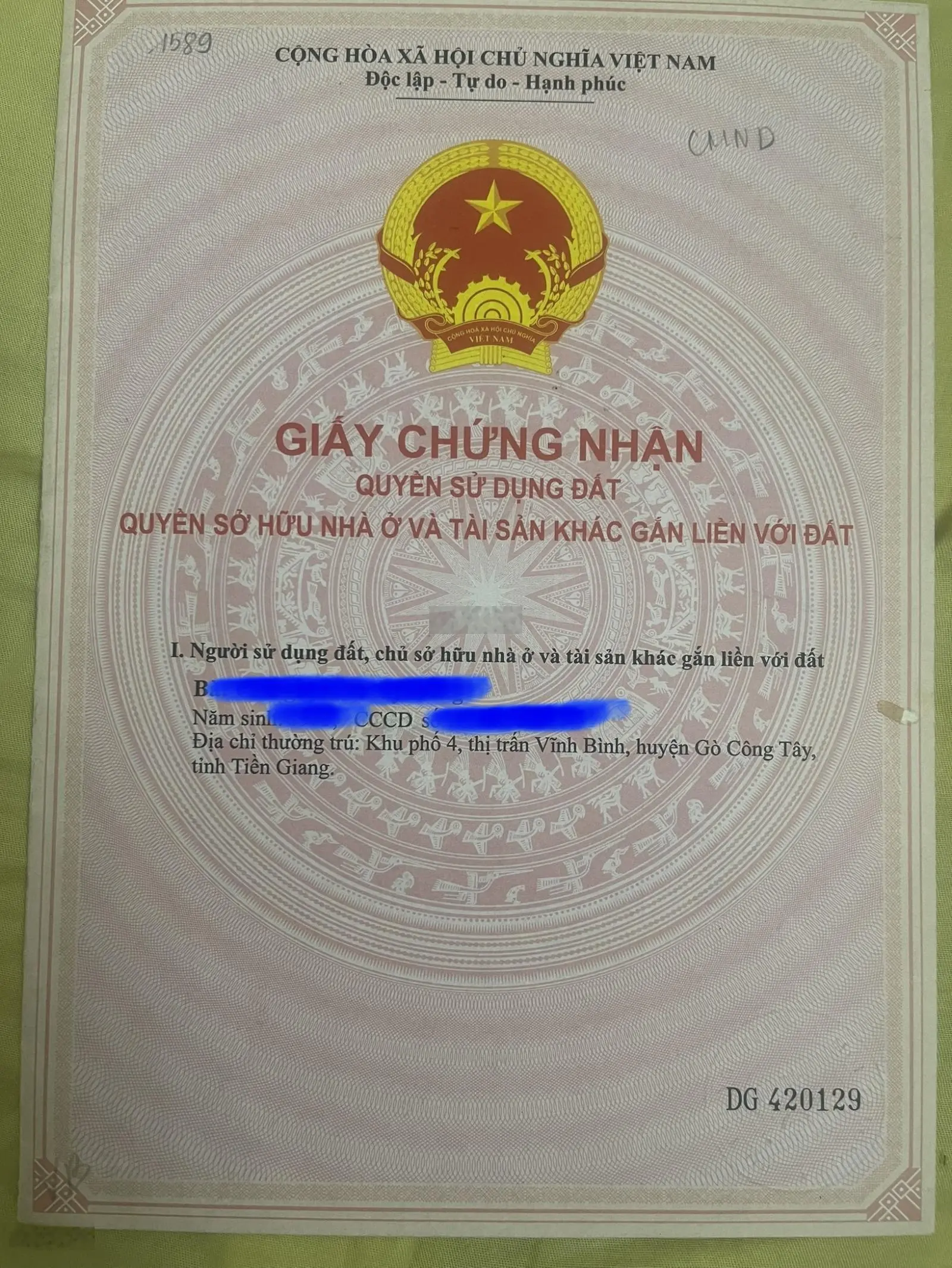 Bán đất mặt tiền chính chủ tại khu phố 6, đường Nguyễn Thìn, thị trấn Vĩnh Bình, Gò Công Tây