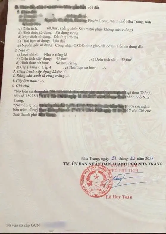 Chính chủ bán gấp nhà mặt tiền đường nguyễn thị định nối dài phước long nha trang