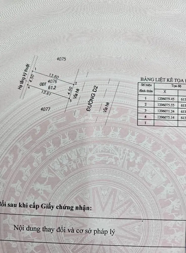 Cần bán nhà KDC gần QL 1k trệt 2 lầu DT 61m2 TC 100% ngang 4,5x16m, giá 4 tỷ 750 LH 0906309279